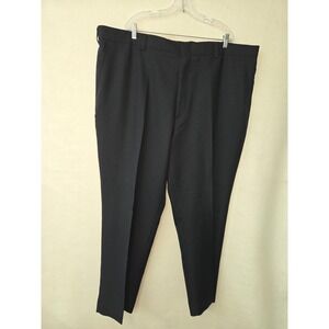 CM Gold Series Mens Navy Blue Dress Pants Flat Front‎ 50x32 Big & Tall Polyester